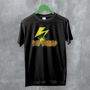 Bad Brains Logo Lightning Punk Rock Hardcore Music Band Graphic T Shirt